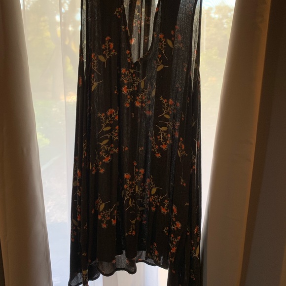 Free People flowery linen mini dress with pockets - Picture 2 of 3
